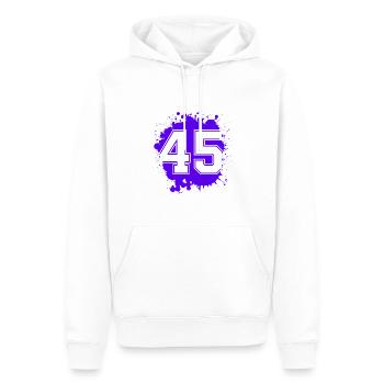 45 Nombre d’objets blob - Sweat à capuche Premium bio Homme - blanc - Devant - Nico (187cm)
