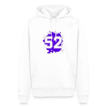 52 Nombre d’objets blob - Sweat à capuche Premium bio Homme - blanc - Devant - Nico (187cm)