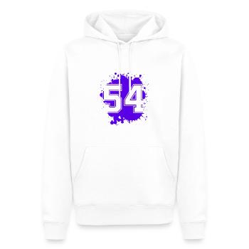 54 Nombre d’objets blob - Sweat à capuche Premium bio Homme - blanc - Devant - Nico (187cm)
