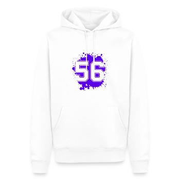 56 Nombre d’objets blob - Sweat à capuche Premium bio Homme - blanc - Devant - Nico (187cm)