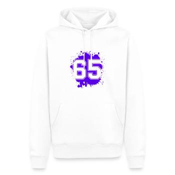 65 Nombre d’objets blob - Sweat à capuche Premium bio Homme - blanc - Devant - Nico (187cm)
