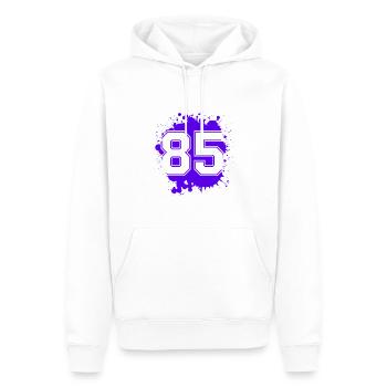 85 Nombre d’objets blob - Sweat à capuche Premium bio Homme - blanc - Devant - Nico (187cm)
