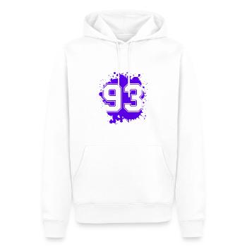 93 Nombre d’objets blob - Sweat à capuche Premium bio Homme - blanc - Devant - Nico (187cm)