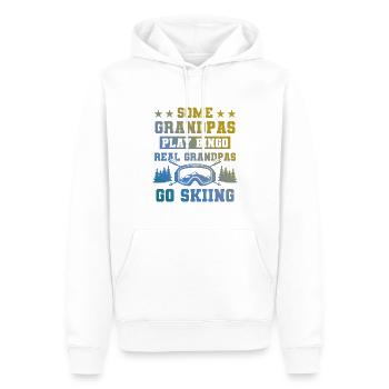 Großvater ski spruch - Männer Premium Bio Hoodie - Weiß - Vorne - Nico (187cm)