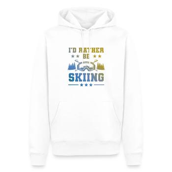 Ski Skiing - Men’s Premium Organic Hoodie - white - Front - Nico (187cm)
