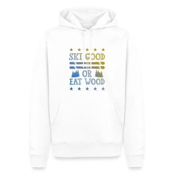 Ski Skiing - Men’s Premium Organic Hoodie - white - Front - Nico (187cm)