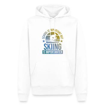 schule wichtig ski wichtiger - Männer Premium Bio Hoodie - Weiß - Vorne - Nico (187cm)