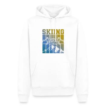 Ski Skiing - Men’s Premium Organic Hoodie - white - Front - Nico (187cm)