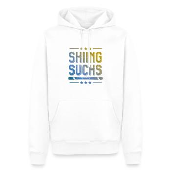 Ski de ski - Sweat à capuche Premium bio Homme - blanc - Devant - Nico (187cm)