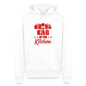 King of the kitchen - Men’s Premium Organic Hoodie - white - Front - Nico (187cm)