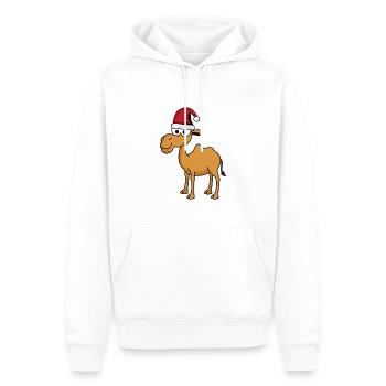 Camel Comic Christmas - Sweat à capuche Premium bio Homme - blanc - Devant - Nico (187cm)