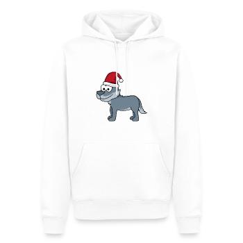 Wolf Comic Weihnachten - Männer Premium Bio Hoodie - Weiß - Vorne - Nico (187cm)