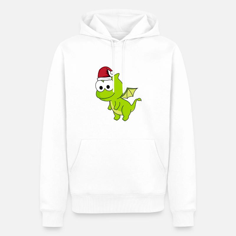 Dragon Comic Christmas - Sweat à capuche Premium bio Homme - blanc