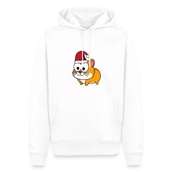 Hamster Comic Weihnachten - Männer Premium Bio Hoodie - Weiß - Vorne - Nico (187cm)