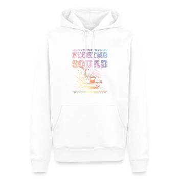 Escouade de pêche - Sweat à capuche Premium bio Homme - blanc - Devant - Nico (187cm)