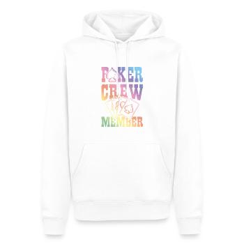 Membre de l’équipage de poker - Sweat à capuche Premium bio Homme - blanc - Devant - Nico (187cm)