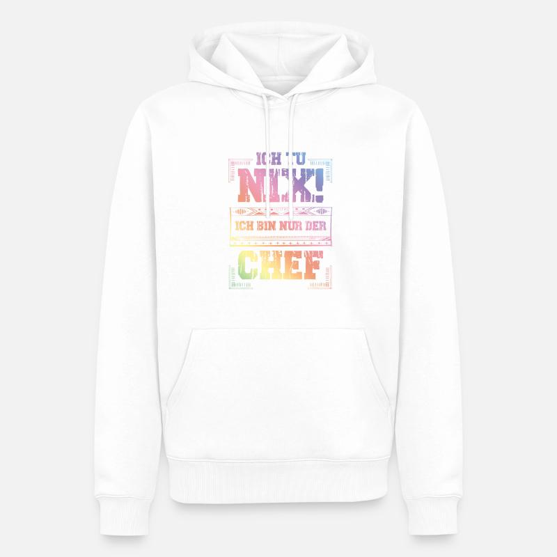 Weltbester Chef - Männer Premium Bio Hoodie - Weiß