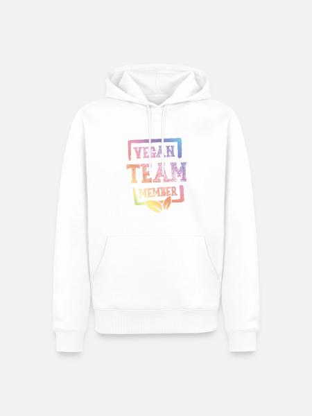 Vegan Team Member - Men’s Premium Organic Hoodie - white
