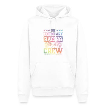 Équipage de course - Sweat à capuche Premium bio Homme - blanc - Devant - Nico (187cm)