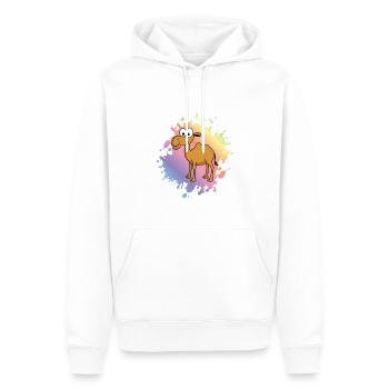 Kamel Comic - Männer Premium Bio Hoodie - Weiß - Vorne - Nico (187cm)