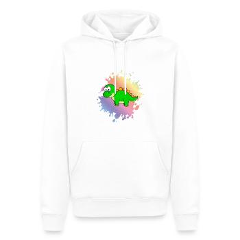 Dinosaurier stegosaurus Comic - Männer Premium Bio Hoodie - Weiß - Vorne - Nico (187cm)