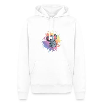 Koala Comic Tier - Männer Premium Bio Hoodie - Weiß - Vorne - Nico (187cm)