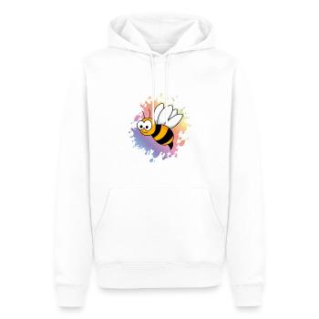 Honigbiene Comic Tier - Männer Premium Bio Hoodie - Weiß - Vorne - Nico (187cm)