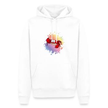 Krabbe Comic Tier - Männer Premium Bio Hoodie - Weiß - Vorne - Nico (187cm)
