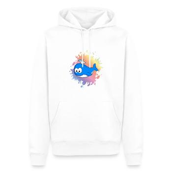 Whale Comic Animal - Men’s Premium Organic Hoodie - white - Front - Nico (187cm)