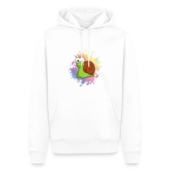 Snail Comic Animal - Men’s Premium Organic Hoodie - white - Front - Nico (187cm)