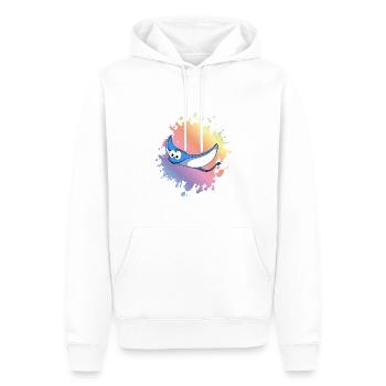 Ray Comic Animal - Sweat à capuche Premium bio Homme - blanc - Devant - Nico (187cm)