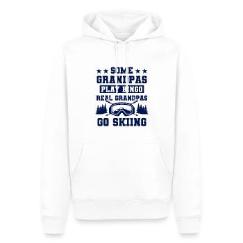 Großvater ski spruch - Männer Premium Bio Hoodie - Weiß - Vorne - Nico (187cm)