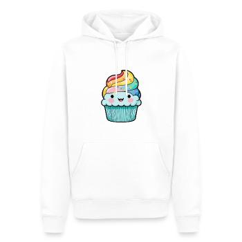 Cupcake Comic Muffin Kuchen - Männer Premium Bio Hoodie - Weiß - Vorne - Nico (187cm)