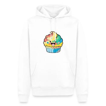 Muffin Comic - Männer Premium Bio Hoodie - Weiß - Vorne - Nico (187cm)