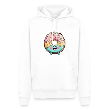 Donut Comic - Männer Premium Bio Hoodie - Weiß - Vorne - Nico (187cm)