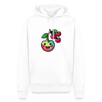Bande dessinée Cerise - Sweat à capuche Premium bio Homme - blanc - Devant - Nico (187cm)