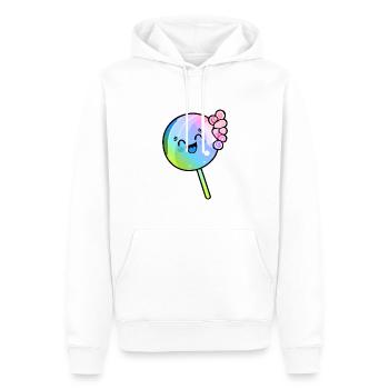 Lollipop Comic Bunt - Männer Premium Bio Hoodie - Weiß - Vorne - Nico (187cm)