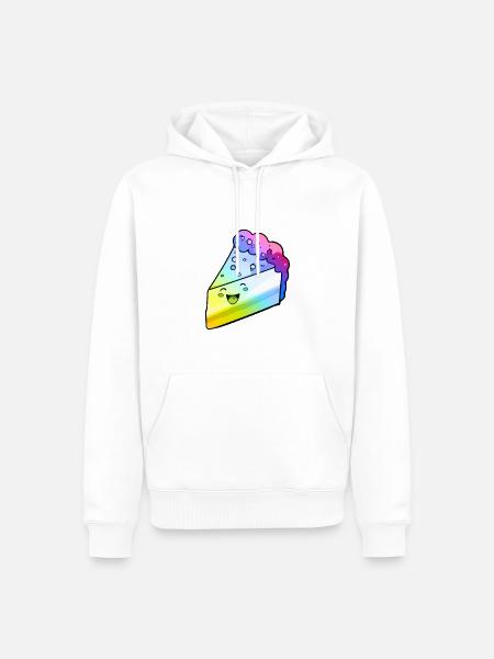 Käsekuchen Cake Bunt - Männer Premium Bio Hoodie - Weiß