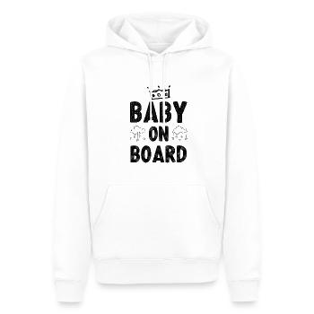 baby on board - Männer Premium Bio Hoodie - Weiß - Vorne - Nico (187cm)