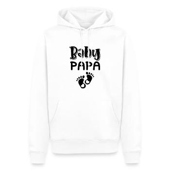 baby papa - Männer Premium Bio Hoodie - Weiß - Vorne - Nico (187cm)