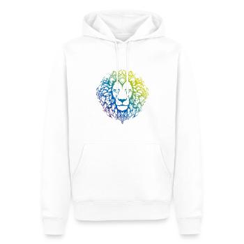 Leo Mandala Boho - Men’s Premium Organic Hoodie - white - Front - Nico (187cm)