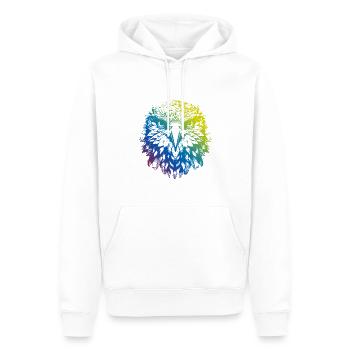 Eagle Mandala Boho - Men’s Premium Organic Hoodie - white - Front - Nico (187cm)