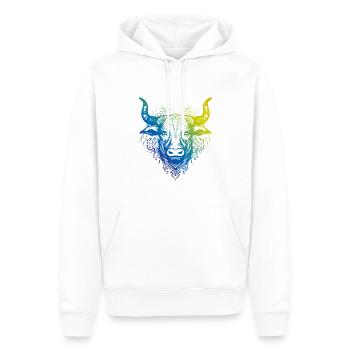 Bulle Mandala Boho - Männer Premium Bio Hoodie - Weiß - Vorne - Nico (187cm)