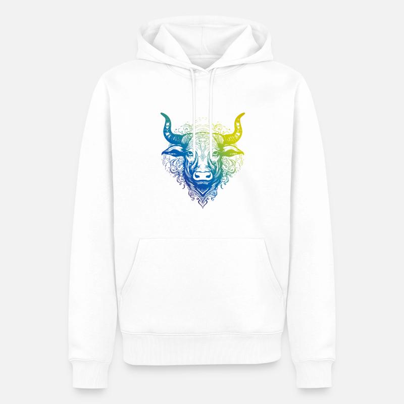 Bulle Mandala Boho - Männer Premium Bio Hoodie - Weiß
