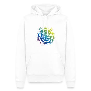 Rose Mandala Boho - Men’s Premium Organic Hoodie - white - Front - Nico (187cm)