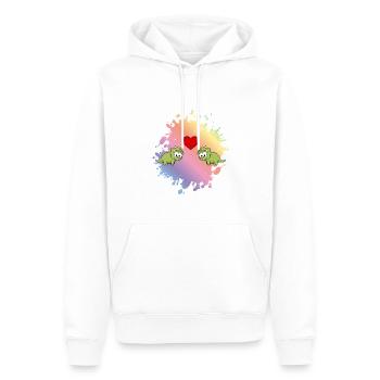 Dinosaurier triceratops Paar Liebe - Männer Premium Bio Hoodie - Weiß - Vorne - Nico (187cm)