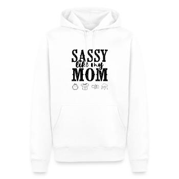 Maman bébé - Sweat à capuche Premium bio Homme - blanc - Devant - Nico (187cm)