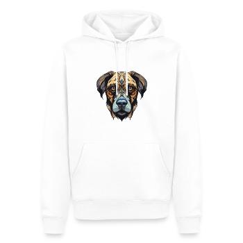 Kangal Hund Portrait - Männer Premium Bio Hoodie - Weiß - Vorne - Nico (187cm)