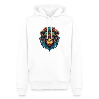 Portrait de singe - Sweat à capuche Premium bio Homme - blanc - Devant - Nico (187cm)