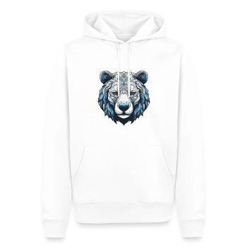 Polar Bear Portrait Polar Bear - Men’s Premium Organic Hoodie - white - Front - Nico (187cm)